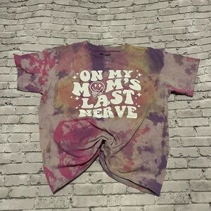 Tie Dye Girls Short Sleeve Shirt Size Medium